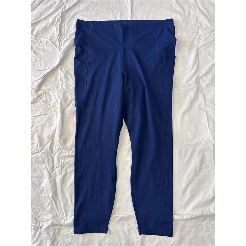 New Fabletics Oasis High Waisted 7/8 Leggings Navy Blue Abyss Size XXL NWT